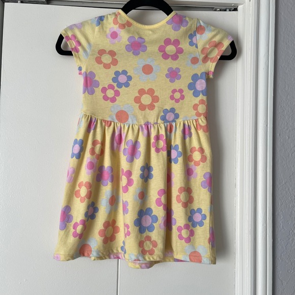 Garanimals‎ Yellow Flower Print Dress Casual Short Sleeve Kids Size 5T - Picture 2 of 5
